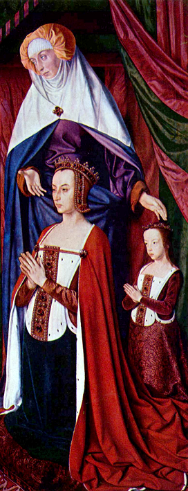 Anne de France - par Jean Hey - vers 1498- huile sur panneau droite du Triptyque - Cathédrale de Moulins